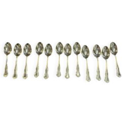 Série de 12 cuillères à entremets Mappin and Webb en métal argenté