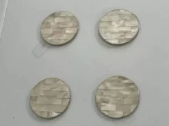 Série de 4 dessous de verre vintage en nacre