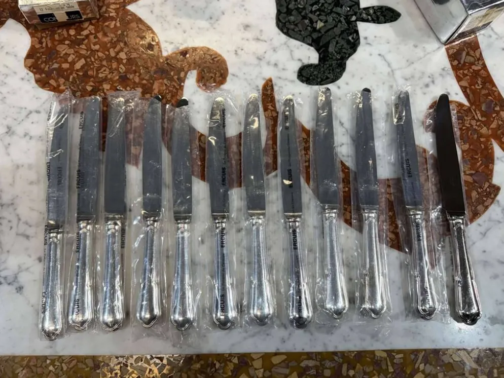Série de 12 fourchettes et 12 couteaux ERCUIS modèle Contours