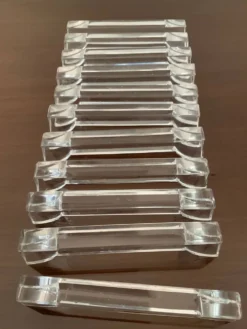Série de 11 porte-couteau vintage en cristal
