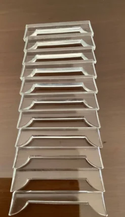 Série de 11 porte-couteau vintage en cristal