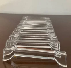 Série de 11 porte-couteau vintage en cristal