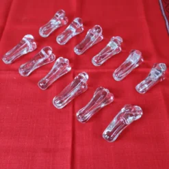 Série de 12 porte couteaux Art Déco en cristal par Christian Eldé