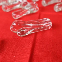 Série de 12 porte couteaux Art Déco en cristal par Christian Eldé