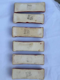 Série de 6 porte-couteaux en céramique de Proceram Aubagne – Rouge sang