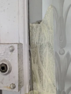 Série de 4 portes en verre gravé début XX ème