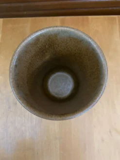 Série de 4 tasses gobelets digoin grès beige made in france vintage #e