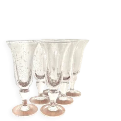 Série de 6 verres Biot signés