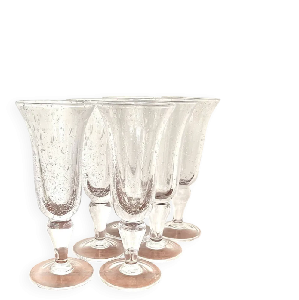 Série de 6 verres Biot signés