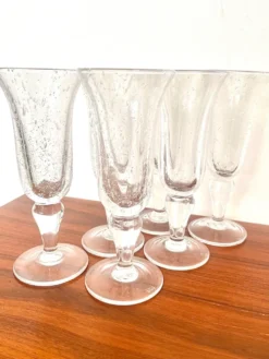 Série de 6 verres Biot signés
