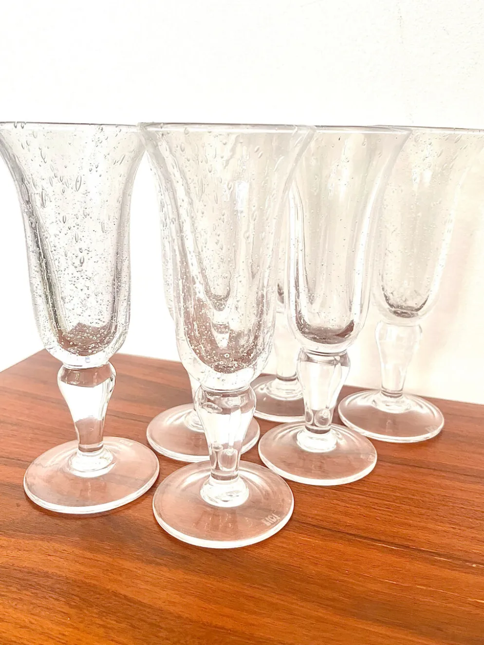 Série de 6 verres Biot signés