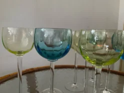 Série de 10 verres à pieds vintage