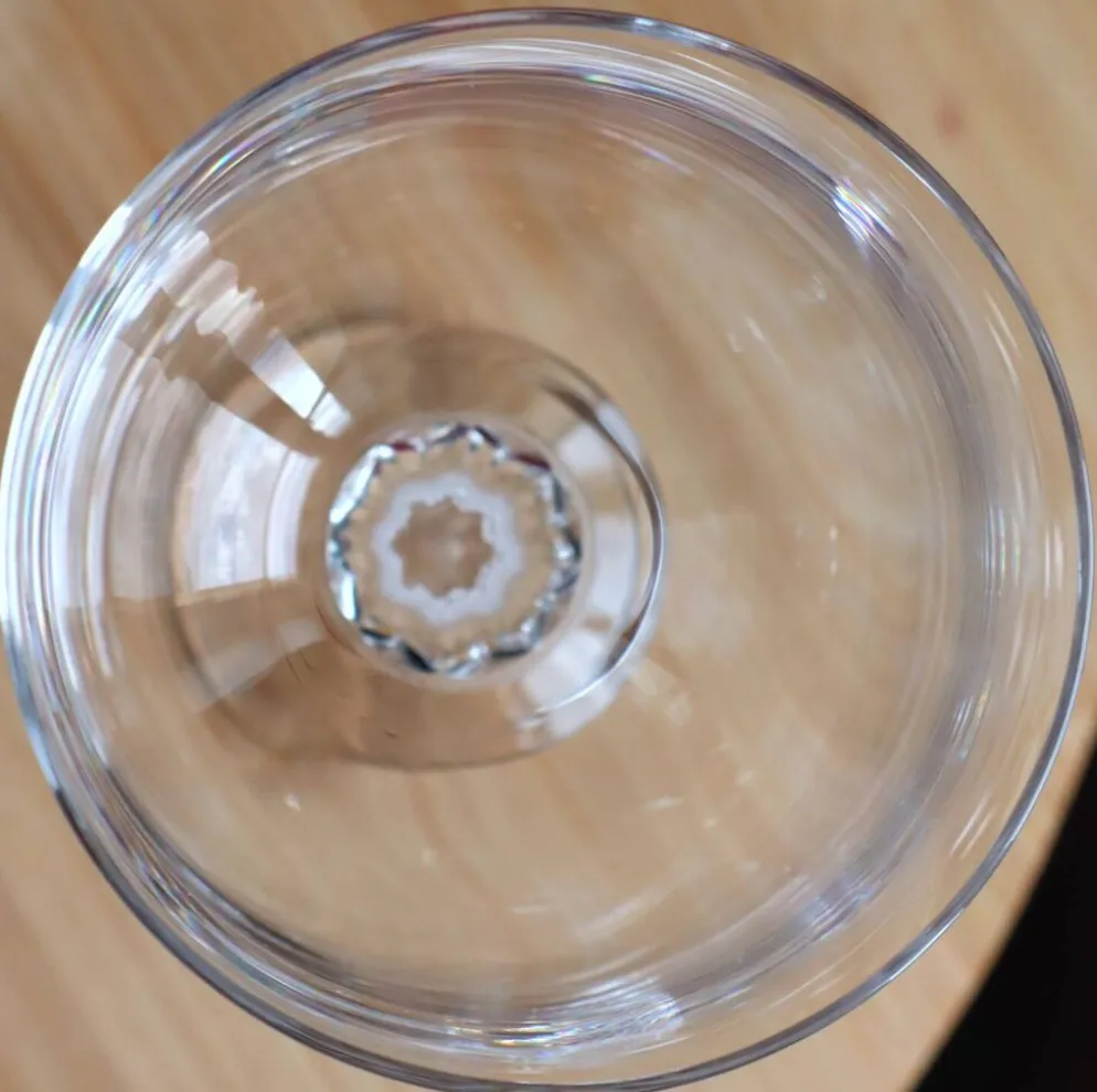 Série de 6 verres à vin vintage en cristal de Bohême - Modèle Diana