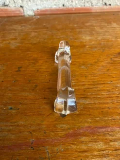 Série 5 porte couteaux ancien portieux verre moulé art de table vintage