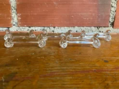 Série 5 porte couteaux ancien portieux verre moulé art de table vintage