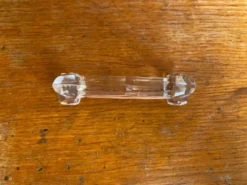 Série 5 porte couteaux ancien portieux verre moulé art de table vintage