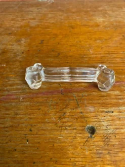 Série 5 porte couteaux ancien portieux verre moulé art de table vintage