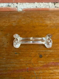 Série 5 porte couteaux ancien portieux verre moulé art de table vintage