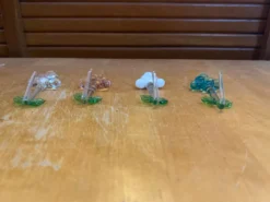 Série 4 porte couteaux ancien verre de murano grappe de raisins vintag