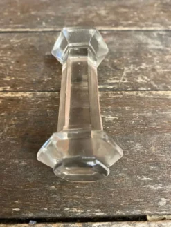 Série 6 Porte Couteaux Ancien Verre Moulé Art de Table Vintage