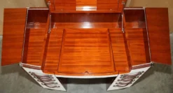 Starbay living the legend la desirade coiffeuse pliante cuir et acajou