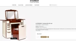 Starbay living the legend la desirade coiffeuse pliante cuir et acajou