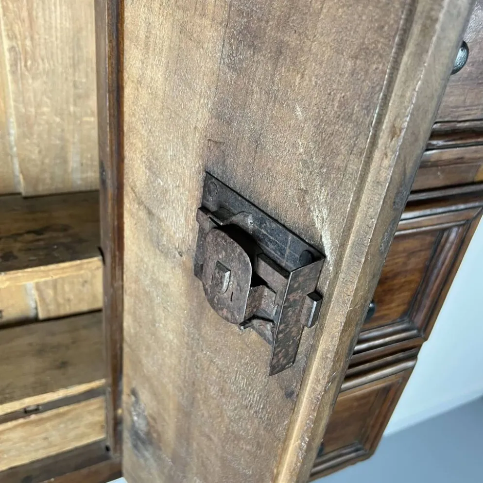 Stipo Monetiere, Piemont XVIIe meuble cabinet à 8 tiroirs, en noyer, Italie