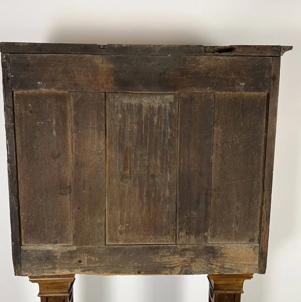 Stipo Monetiere, Piemont XVIIe meuble cabinet à 8 tiroirs, en noyer, Italie