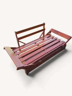 Structure de banquette-lit convertible en bois avec tiroir de rangement