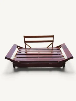 Structure de banquette-lit convertible en bois avec tiroir de rangement