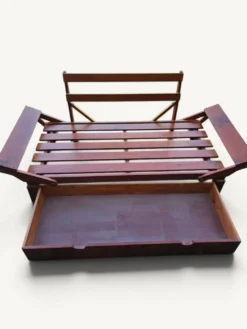Structure de banquette-lit convertible en bois avec tiroir de rangement