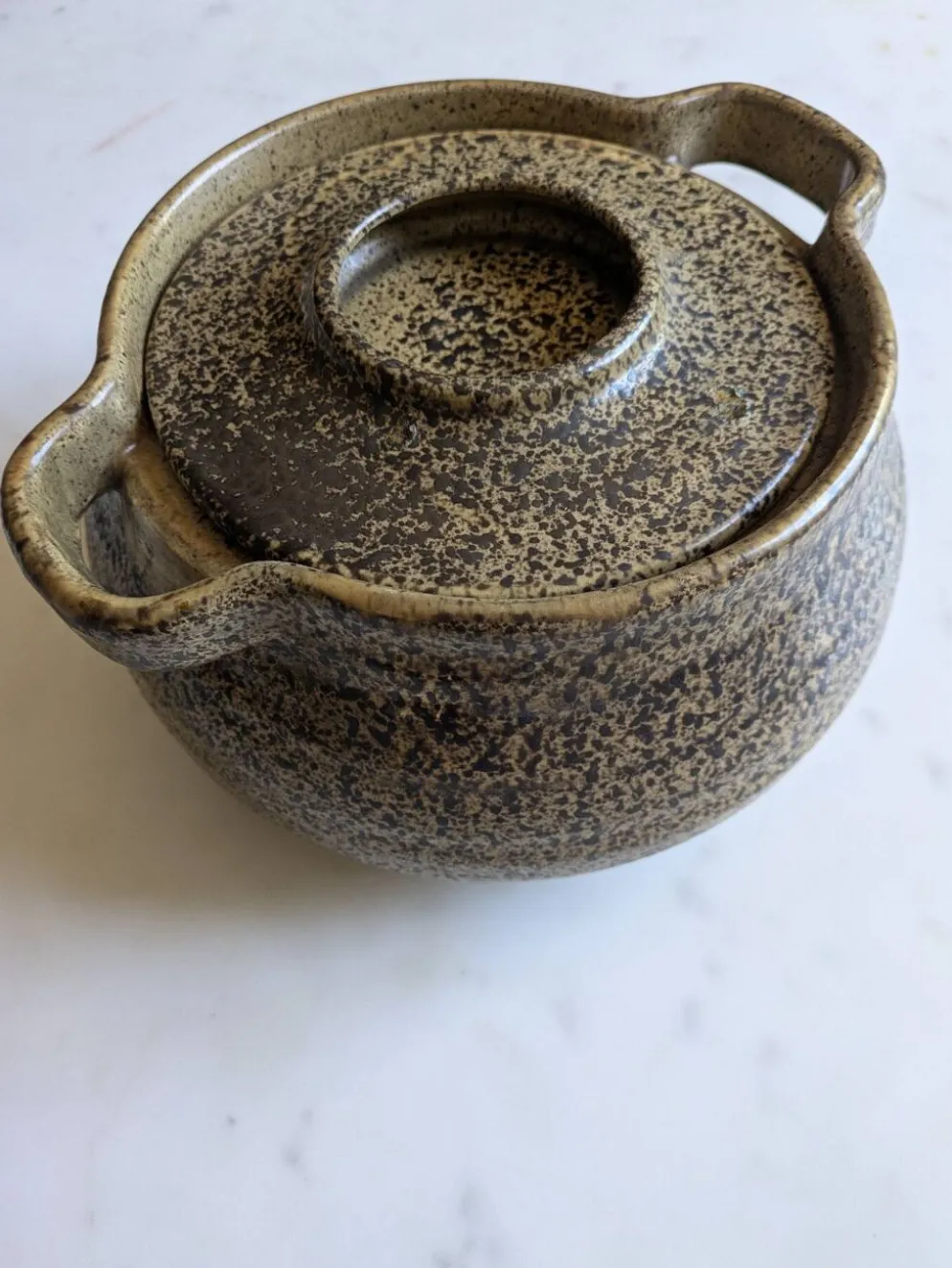 Sublime Soupière en grès moucheté "Les Potiers de l'Abbaye 70'