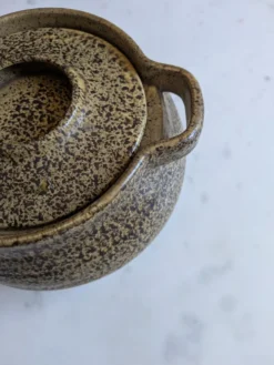Sublime Soupière en grès moucheté