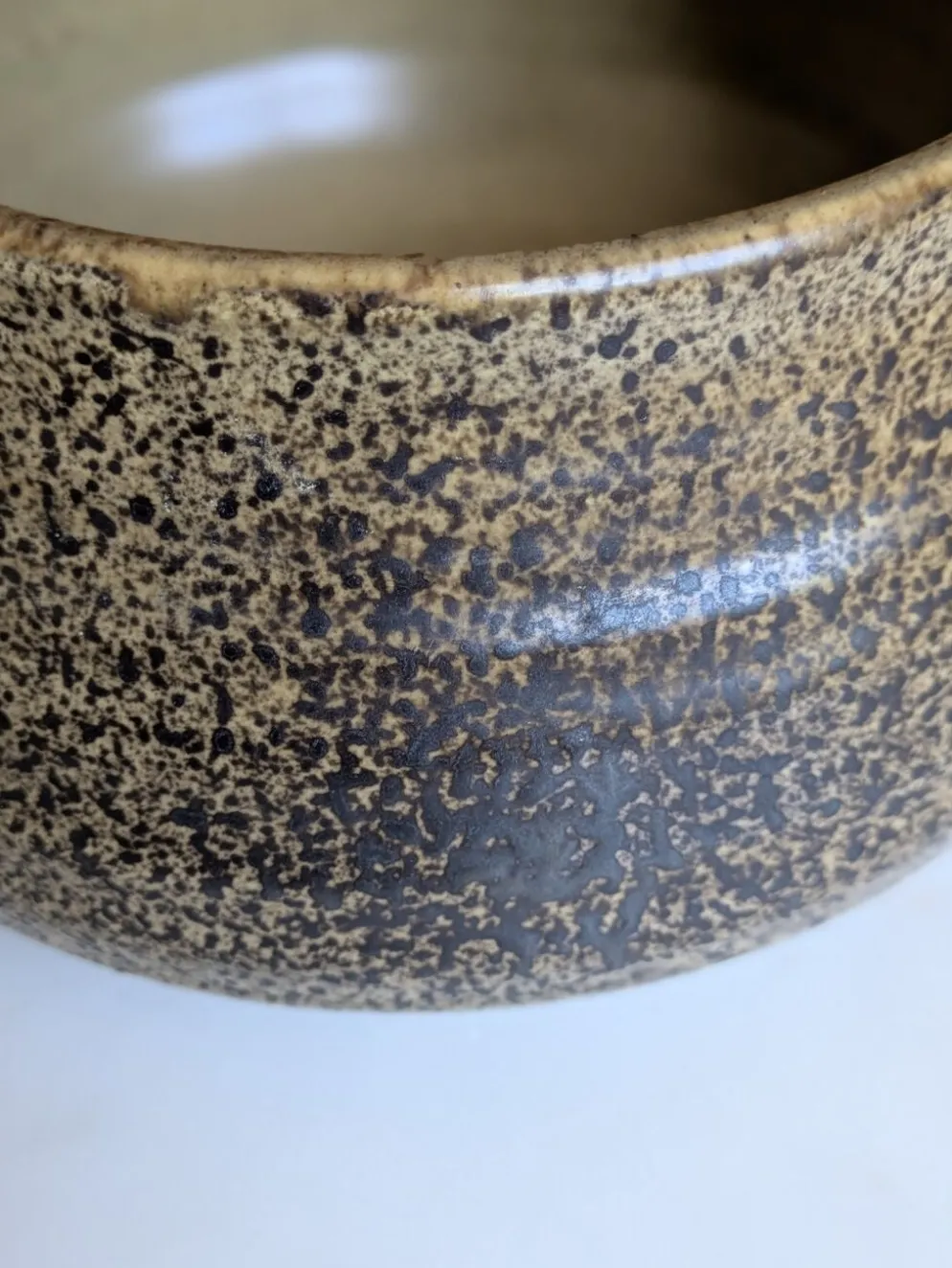 Sublime Soupière en grès moucheté "Les Potiers de l'Abbaye 70'