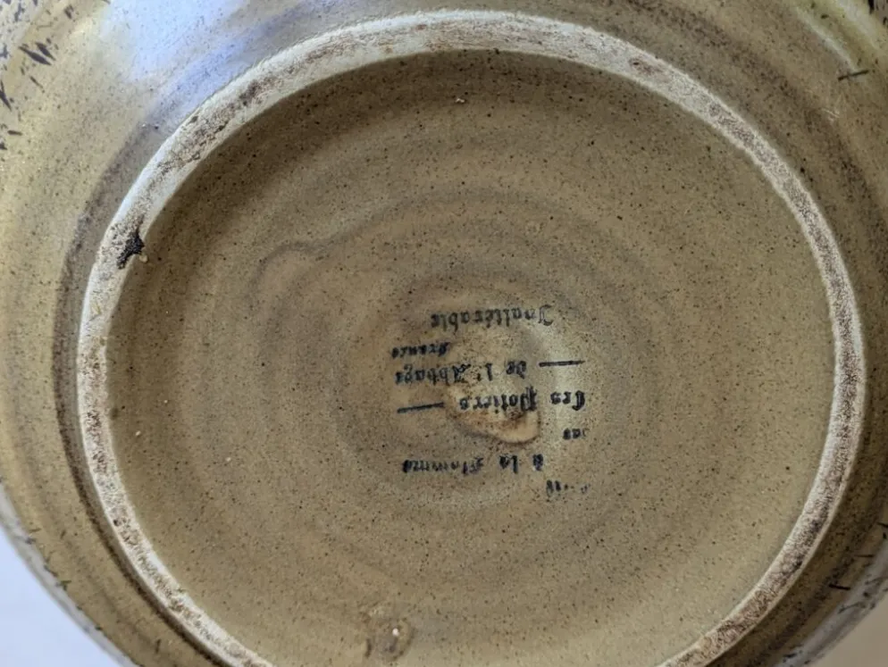 Sublime Soupière en grès moucheté "Les Potiers de l'Abbaye 70'