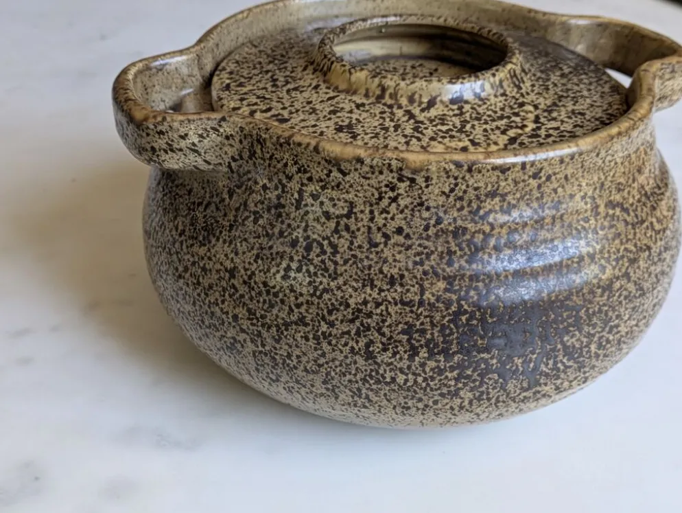Sublime Soupière en grès moucheté "Les Potiers de l'Abbaye 70'