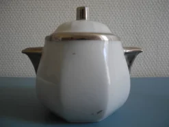 sucrier Aluminite Frugier Limoges France porcelain sugar bowl