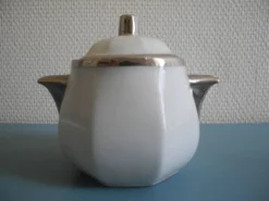sucrier Aluminite Frugier Limoges France porcelain sugar bowl