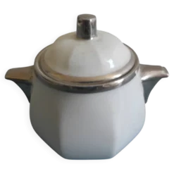 sucrier Aluminite Frugier Limoges France porcelain sugar bowl