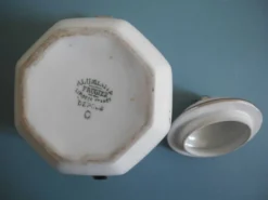 sucrier Aluminite Frugier Limoges France porcelain sugar bowl