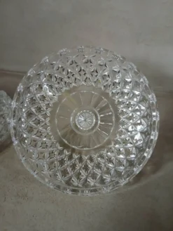 Sucrier ancien en cristal d'Arques