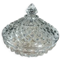 Sucrier ancien en cristal d'Arques