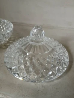 Sucrier ancien en cristal d'Arques