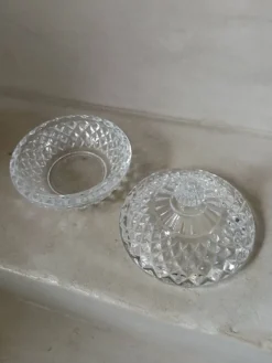 Sucrier ancien en cristal d'Arques