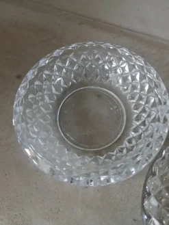 Sucrier ancien en cristal d'Arques