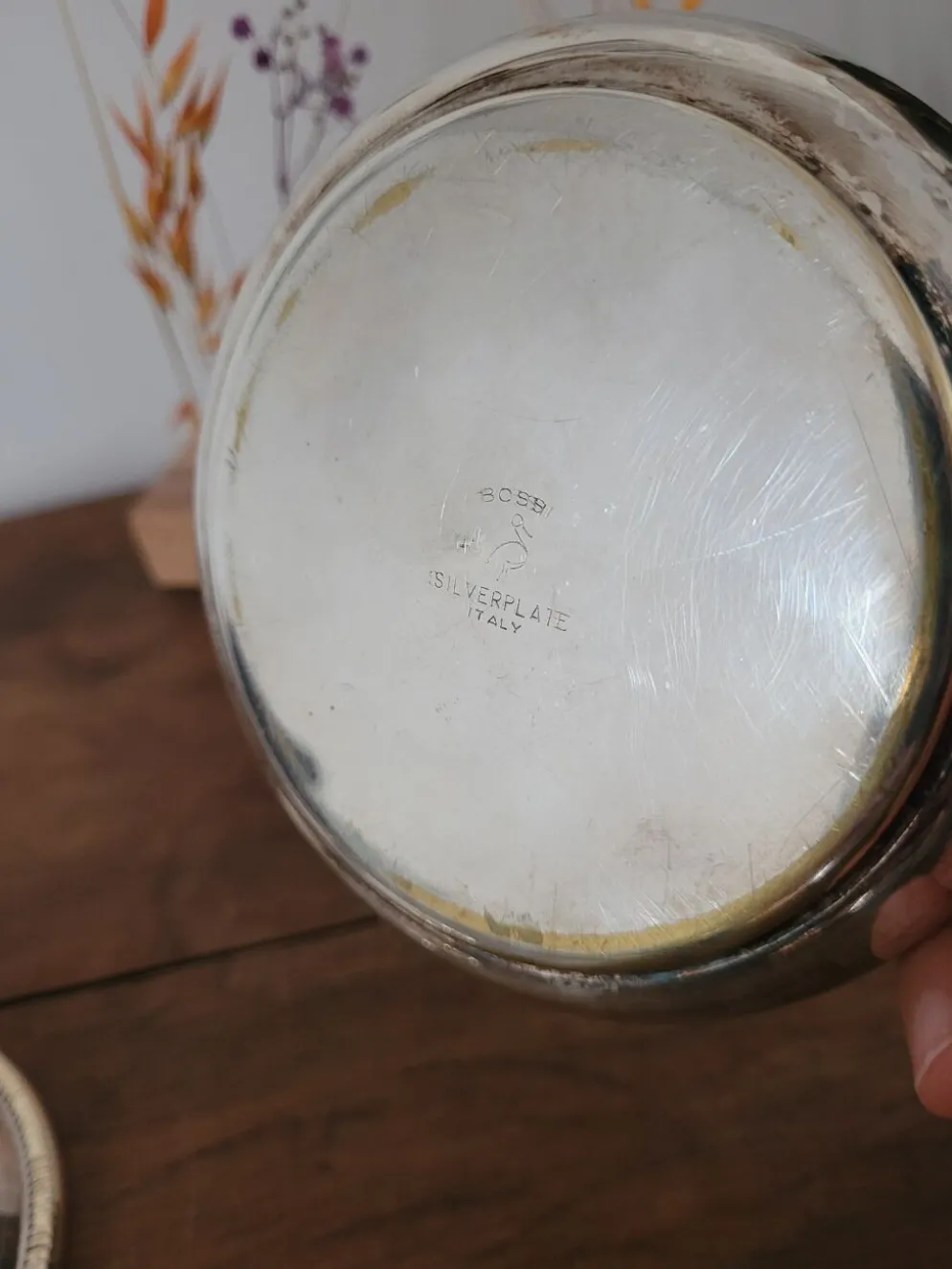 Sucrier argenté Bossi Silverplate Italy