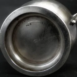 Sucrier Art Déco, en laiton argenté, Pologne, années 1950