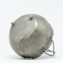 Sucrier Art Déco, en laiton argenté, Pologne, années 1920