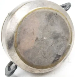 Sucrier Art Déco, laiton argenté, étain, Belgique, années 1920