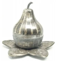 Sucrier, Art Déco, laiton argenté, Szandrik, Hongrie, années 1930